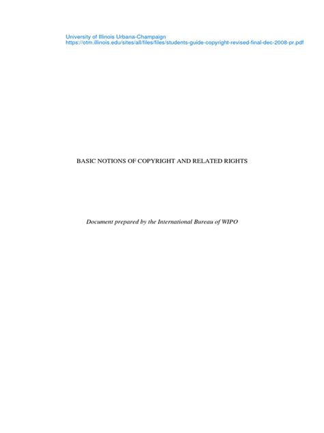 BASIC NOTIONS OF COPYRIGHT AND RELATED RIGHTS.